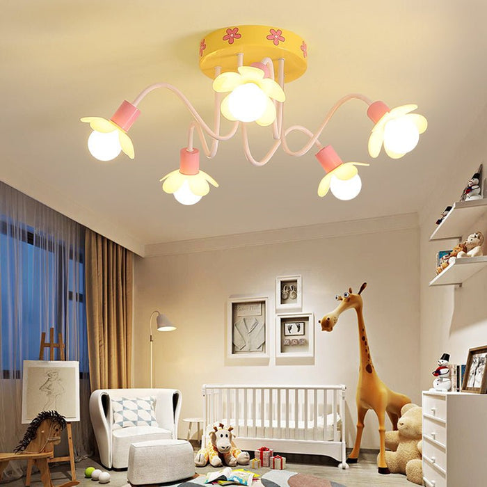 MIRODEMI® Modern Pink Ceiling Lamp for Girls Bedroom C