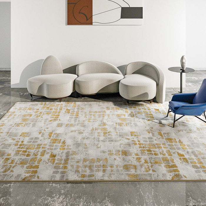 Blue/Grey/Beige Fluffy Rectangle Area Carpet 3'3"х5'3" (100х160cm) / 4