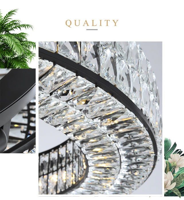 MIRODEMI® Luxury Hanging Black Crystal Chandelier For Living Room, Dining Room, Bedroom image | luxury lighting | home decor