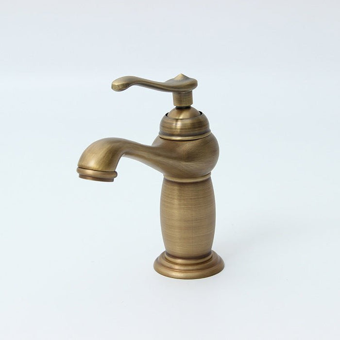 MIRODEMI® Classical Antique Brass Bathroom Sink Faucet Deck Mounted porcelain Handle
