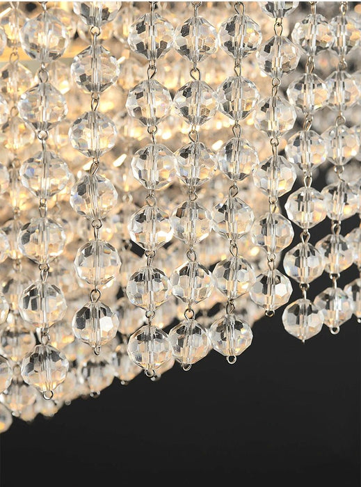MIRODEMI® Chrome/Gold Rectangle Crystal Hanging Chandelier For Dining Room, Living Room image | luxury furniture | home decor