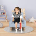 Light Blue Kids Rocking Chair with Solid Wood Legs