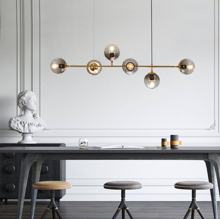 MIRODEMI® Creative LED Pendant Light in the Shape of Glass Ball for Dining Room Cool Light / Gold / Smoky Glass