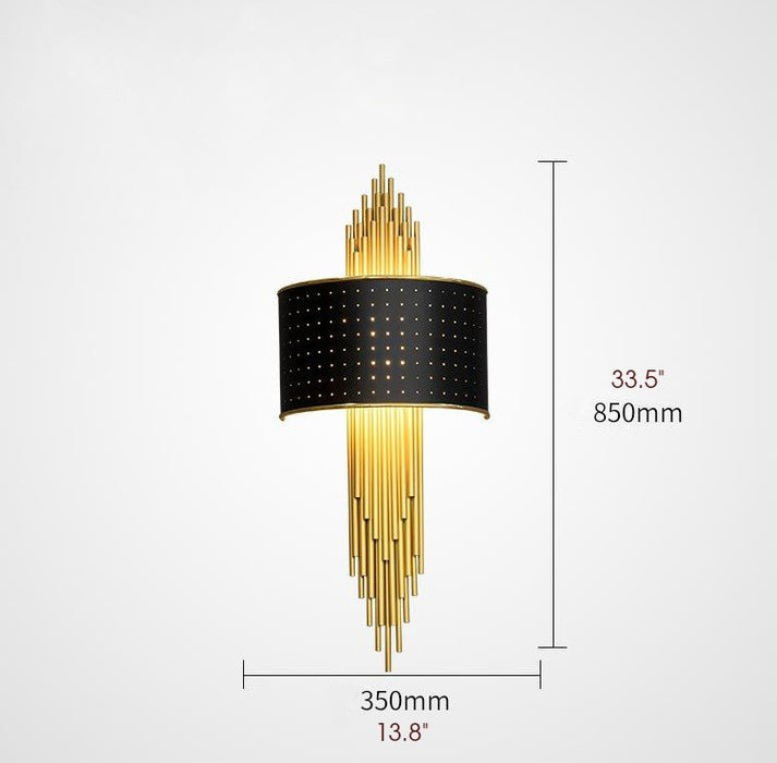 MIRODEMI® Metal Pipe Wall Lamp in a Modern Style for Bedroom, Corridor