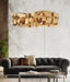 Mirodemi® Postmodern Grey/Gold Iron Chandelier For Living Room, Dining Room Dia31.5" / Warm white / Gold copper