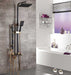 MIRODEMI® Matte black/Chrome Shower System Body Massage Bath Mixer Tap with Bidet