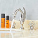 MIRODEMI® Gold Swan Basin Faucet Luxury Deck Mounted Dual Crystal Handle Mixer Tap Brushed Nickel
