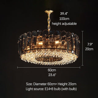 MIRODEMI® Round Luxury Golden Crystal LED Chandelier for Living Room, Bedroom image | luxury lighting | luxury chandeliers