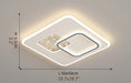 MIRODEMI® Rhomboid Minimalist Acrylic LED Ceiling Light For Living Room, Bedroom Grey