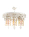 MIRODEMI® White Double-filled Ornamental Glass Chandelier