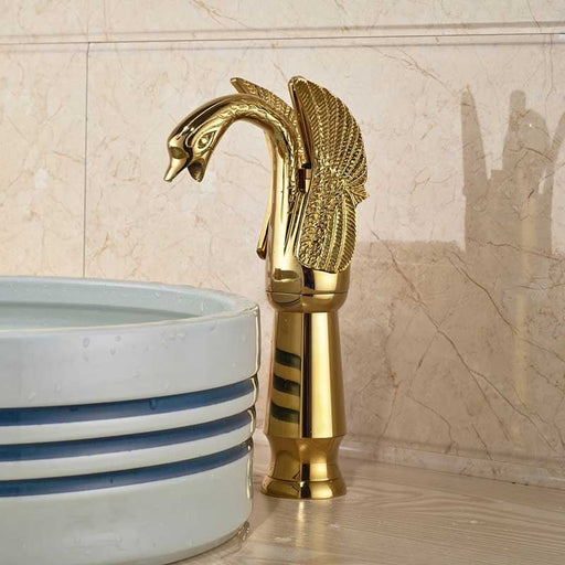 MIRODEMI® Golden Swan Deck Mounted Bathtub Faucet A