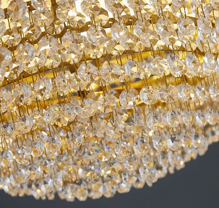 MIRODEMI® Modern LED Gold Crystal Ball Chandelier for Dining Room, Bedroom