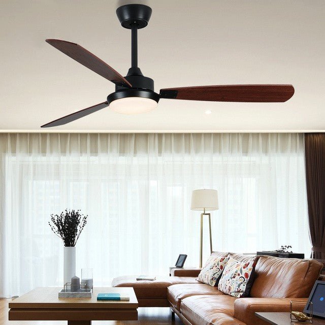 MIRODEMI® 42"  Modern LED Ceiling Fan with Lamp, 3 Plywood Blades and Remote Control