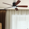 MIRODEMI® 42" LED Ceiling Fan with Lamp and 5 Plywood Blades image | luxury furniture | ceiling fans with lighting