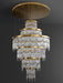 MIRODEMI® Luxury Gold Large Ring Crystal Chandelier For Hotel, Stairwell, Lobby, Staircase image | luxury lighting