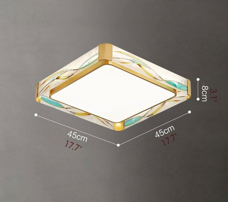MIRODEMI® Square LED Сopper Ceiling Lamp for Living room, Bedroom image | luxury lighting | square ceiling lamps | home decor