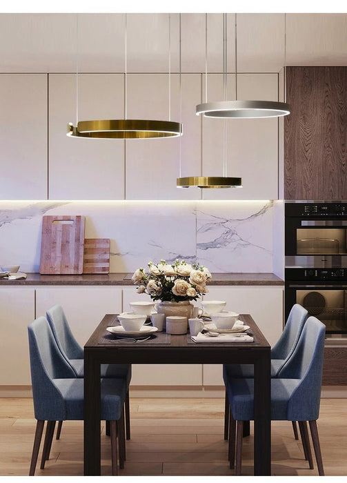 MIRODEMI® "C" Type gold led chandelier for living room, dining room, bedroom, office