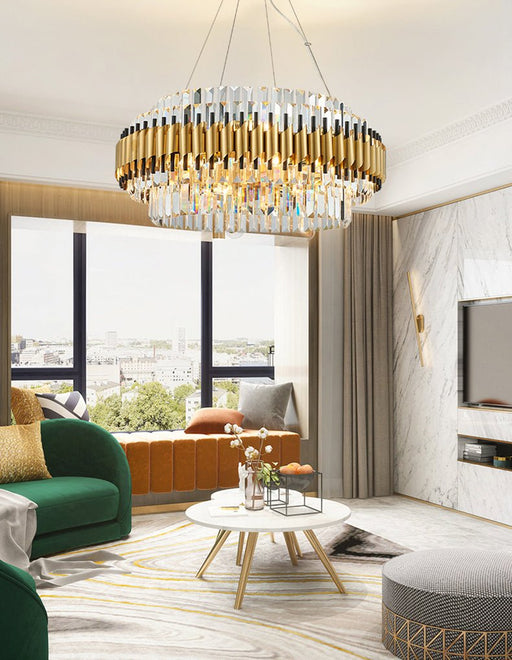 MIRODEMI® Luxury Crystal LED Chandelier of Stainless Steel for Living Room, Lobby image | luxury lighting | luxury chandelier