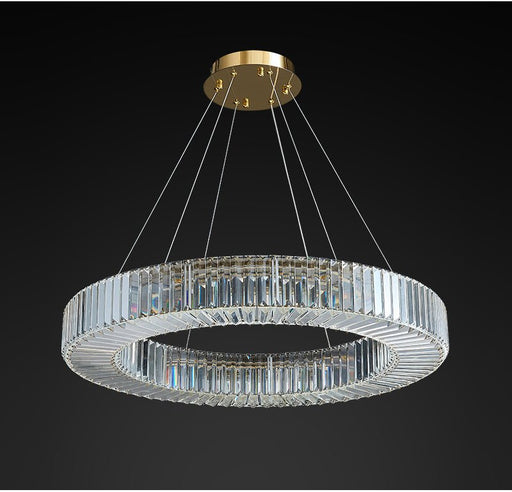 MIRODEMI® Round Crystal Hanging LED Chandelier for Living Room, Dining Room Cool Light / Dimmable / Silver / Dia23.6" / Dia60.0cm