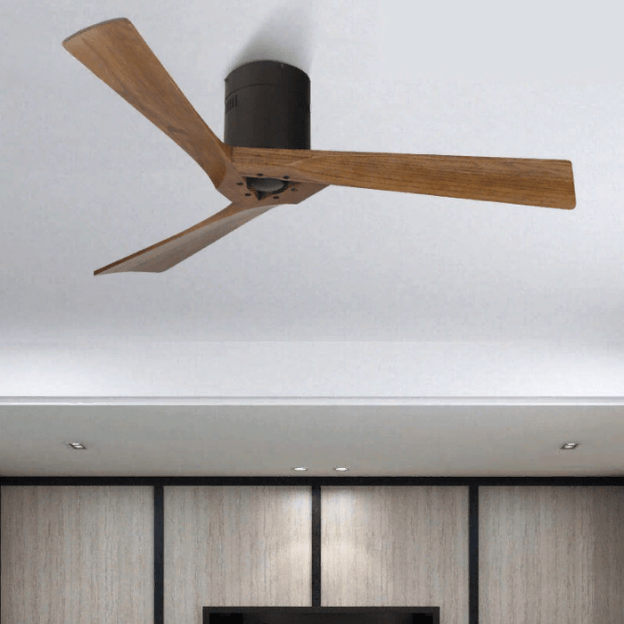 MIRODEMI® 52" Solid Wood Led Ceiling Fan with Remote Control image | luxury furniture | wooden ceiling fans with LED light