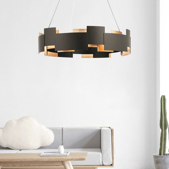 MIRODEMI® Modern Drum Black Luminaire Art LED Lights for Bedroom, Dining Room image | luxury lighting | modern lamps