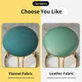 Nordic Suede and Leather Stacked Dining Round Stool image | luxury furniture | luxury stools | luxury leather stools