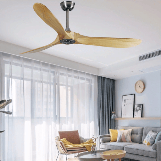 MIRODEMI® 88" Modern Ceiling Fan with Remote Control and Solid Wood Blades image | luxury furniture | wooden ceiling fans