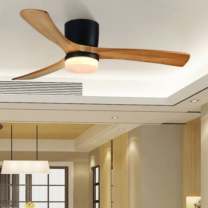 MIRODEMI® 36" LED Ceiling Fan with Remote Control and Wooden Blades image | luxury furniture | ceiling fans | home decor