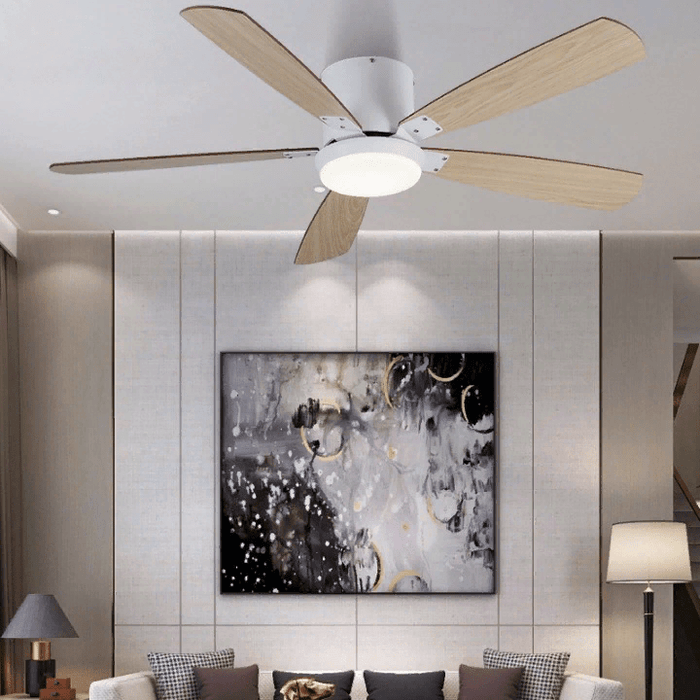 MIRODEMI® 42" LED Ceiling Fan with Lamp and 5 Plywood Blades