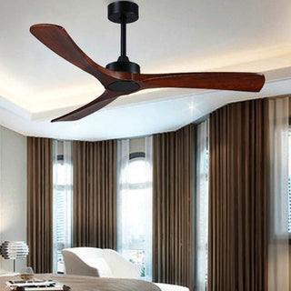 MIRODEMI® 36" Simple Wooden Ceiling Fan with Remote Control and Blades Made of Solid Wood image | luxury furniture