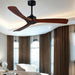 MIRODEMI® 36" Simple Wooden Ceiling Fan with Remote Control and Blades Made of Solid Wood image | luxury furniture