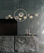 Mirodemi® White/Black Glass Bubble LED Chandelier For Dining room, Kitchen Island W39.4*H35.4" / White light / Black