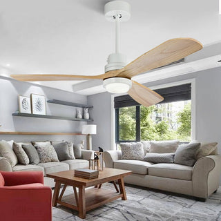 MIRODEMI® 52" Modern LED Wooden Ceiling Fan with Remote Control image | luxury furniture | ceiling fans with lamp