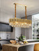 MIRODEMI® Luxury Rectangle Gold Crystal Chandelier For Kitchen, Living room