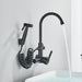 MIRODEMI® Wall Mounted Kitchen Faucet with Extendable Bidet Matte Black