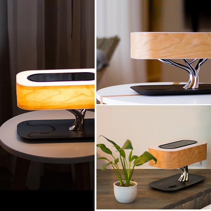 MIRODEMI® Tree Shape LED Table Lamp With Music Bluetooth Speaker & Wireless Phone Charger