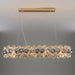 MIRODEMI® Rectangle Gold crystal modern chandelier for living room, dining room