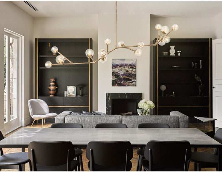 MIRODEMI® Luxury Molecular-Shaped Chandelier for Living Room, Kitchen, Dining Room 17 Lights Large / Warm Light