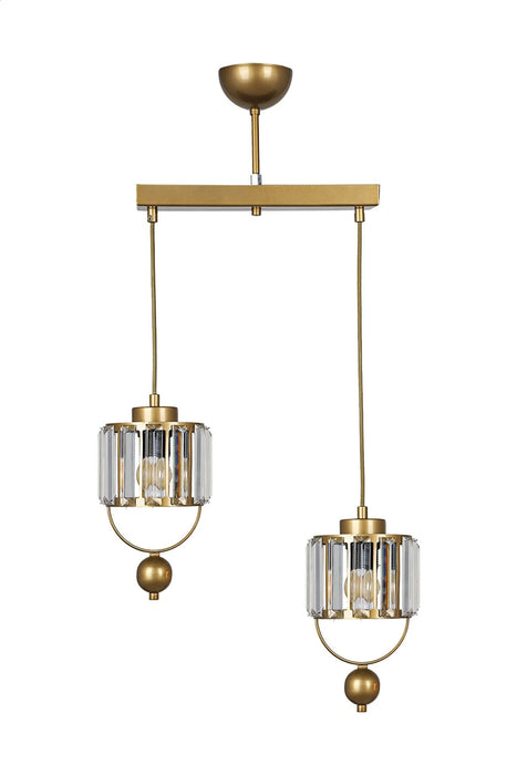 MIRODEMI® Gold Lux Crystal Stone Sequential Chandelier