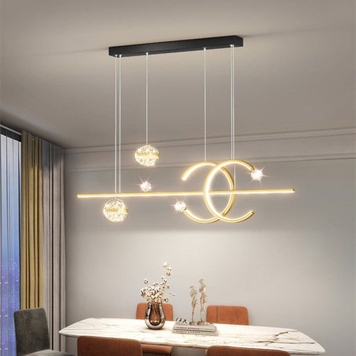 MIRODEMI® Luxury LED Pendant Light in a Nordic style for Dining Room, Kitchen, Bedroom Cool Light / Golden