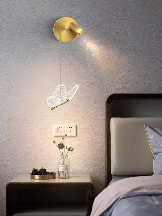 MIRODEMI® Bedside LED Wall Lamp in the Form of Butterfly for Kids Room, Bedroom image | luxury furniture | bedside lamps