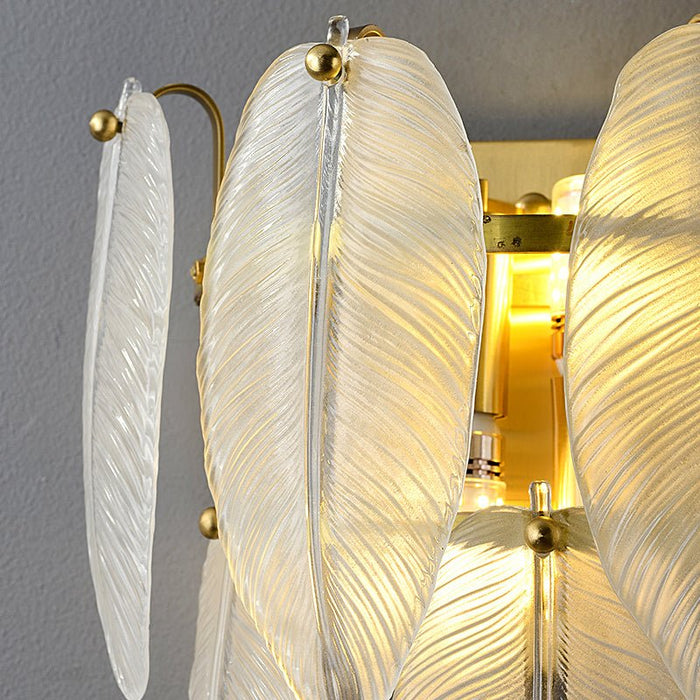 MIRODEMI® Luxury Wall Lamp in the Shape of Feather for Living Room, Bedroom image | luxury furniture | feather shape