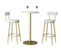 Nordic-Styled Minimalistic Golden Bar Stool with Backrest image | luxury furniture | luxury bar stools | stools with backrest