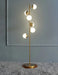 MIRODEMI® Elegant Golden Metal LED Floor Lamp for Living Room, Bedroom Warm light
