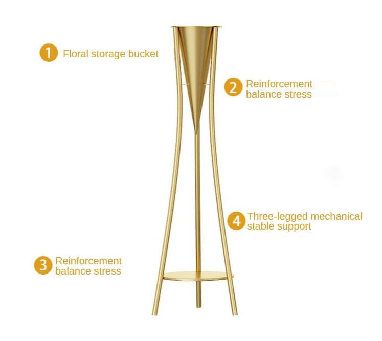 Indoor Golden Iron Decorative Plant Stand for Living Room, Balcony image | luxury furniture | plant stand | home decor