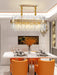 MIRODEMI® Modern gold crystal chandelier for dining room, kitchen island L43.3'' / L110cm / Warm Light / Dimmable