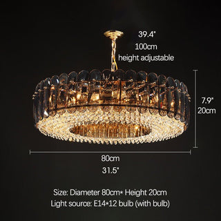 MIRODEMI® Round Luxury Golden Crystal LED Chandelier for Living Room, Bedroom image | luxury lighting | luxury chandeliers