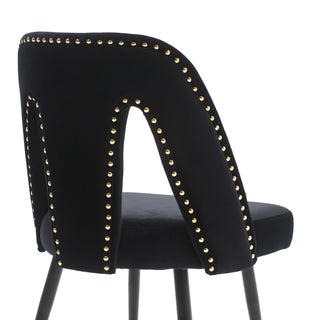 Minimalist modern velvet dining chair for the dining room