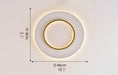 MIRODEMI® Round LED Celling Light for Living Room, Study, Bedroom, Wardrobe Gold / Dia18.1" / Dia46.0cm