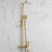 MIRODEMI® Black/Gold Brass Rainfall Bathroom Shower Set with Bidet Mixer Tap